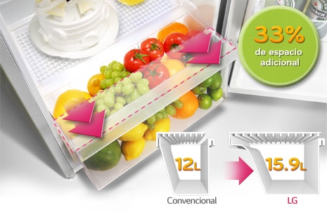 <span>Amplio cajón de vegetales</span>